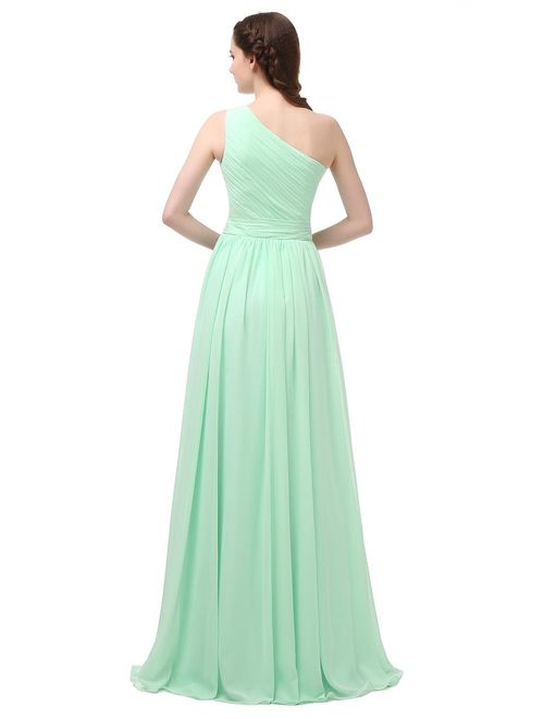 Ever Girl Women's Bridesmaid Chiffon Prom Dresses Long Evening Gowns