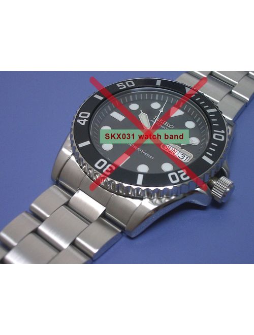 22mm Solid Stainless Steel Oyster Replacement Bracelet for Scuba SKX031