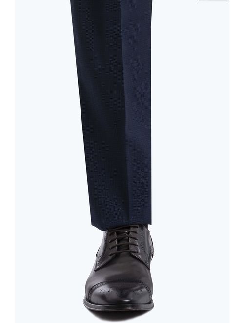 Calvin Klein Men's Slim Fit Stretch Suit Separates-Custom Jacket & Pant Size Selection, Blue/Charcoal, 42X32