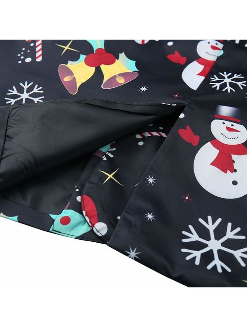 LUCAMORE Men's Suit Christmas Snowmen Candy Printed Blazer Casual Outwear Coat Slim Fit Sport Coat Separate Jacket