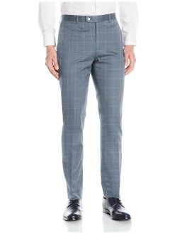 Paisley & Gray Men's Flat Front Slim Fit Hemmed Windowpane Suit Separate Pant
