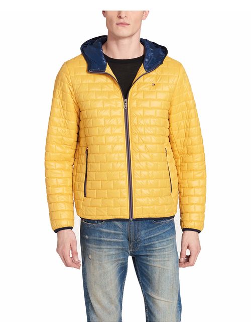 tommy hilfiger men's ultra loft sweaterweight quilted packable jacket