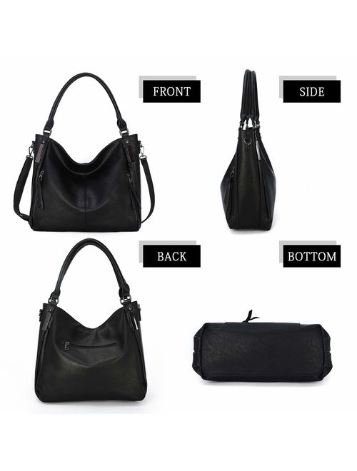 Women Handbag Shoulder Bags PU Leather Top-handle Hobo Bags Mutipocket Purses Leather
