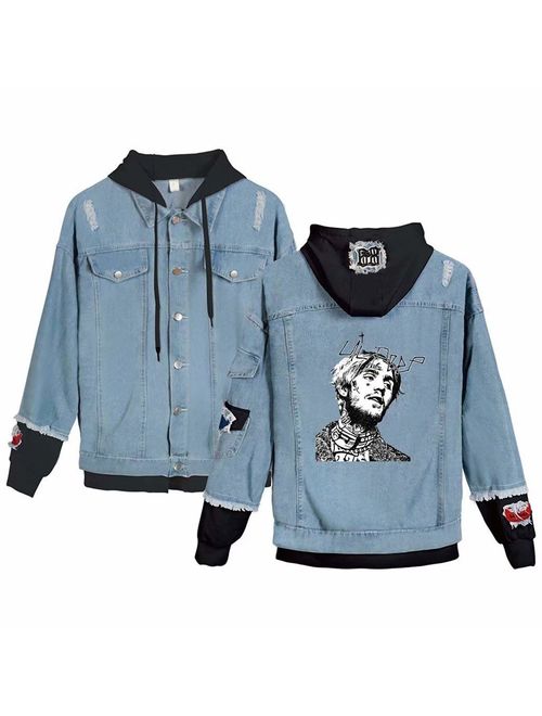 Aopostall Li Peep Jeans Denim Jacket Love Printed Fashion Sport Hip Hop Hoodie