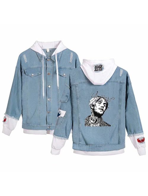 Aopostall Li Peep Jeans Denim Jacket Love Printed Fashion Sport Hip Hop Hoodie