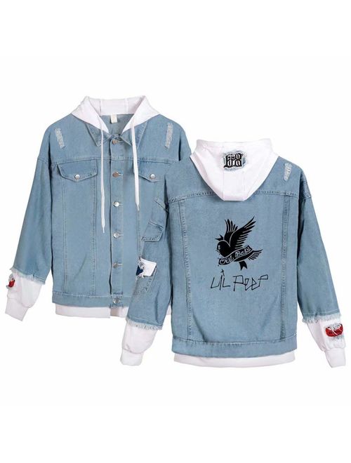 Aopostall Li Peep Jeans Denim Jacket Love Printed Fashion Sport Hip Hop Hoodie