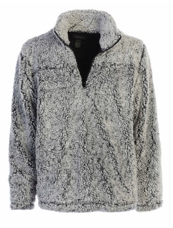Men and Women Super Soft Sherpa 1/4 Zip Pullover Sweater
