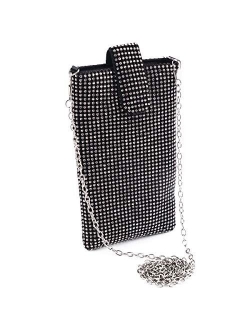 Evening Handbags Clutch Purses for Women Metal mesh Small Crossbody Bag Cell Phone Purse Wallet