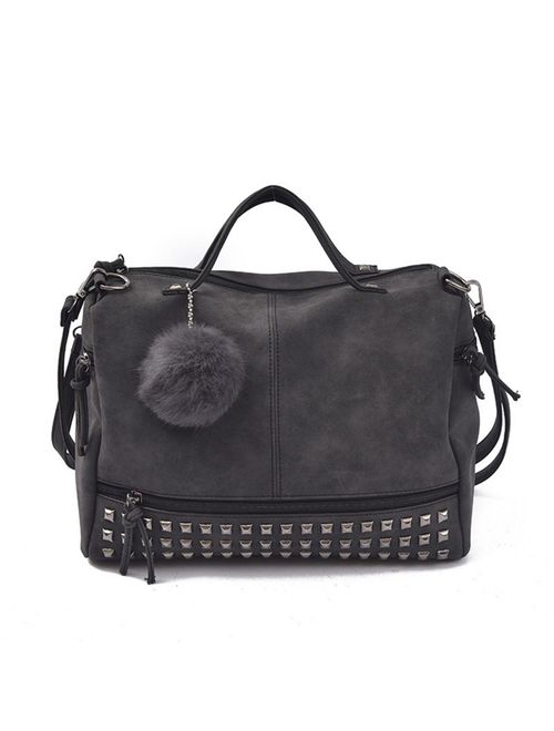 Women Purses and Handbags Rivet Crossbody Purse Hobo Bag Leather Studded Tote Top Handle Satchel Shoulder for Ladies