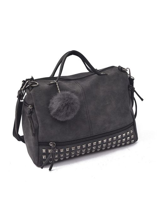 Women Purses and Handbags Rivet Crossbody Purse Hobo Bag Leather Studded Tote Top Handle Satchel Shoulder for Ladies