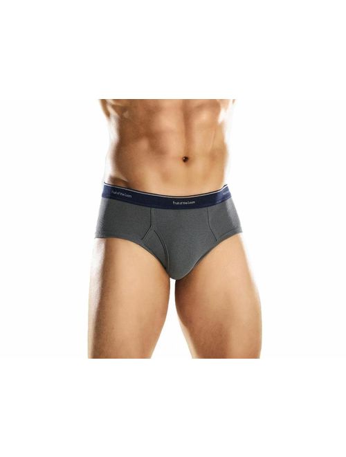 Fruit of the Loom Men's Cotton Solid Elastic Waist Brief (Pack of 3)