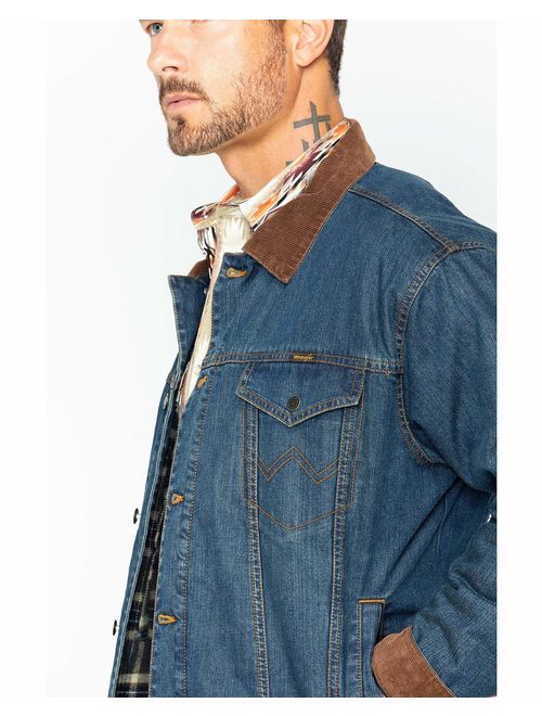 Wrangler Men's Western Concealed Carry Blanket Lined Denim Jacket