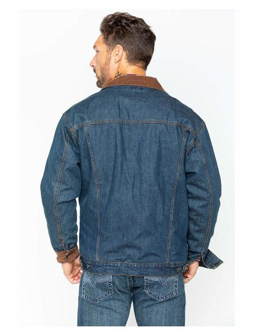 Wrangler Men's Western Concealed Carry Blanket Lined Denim Jacket