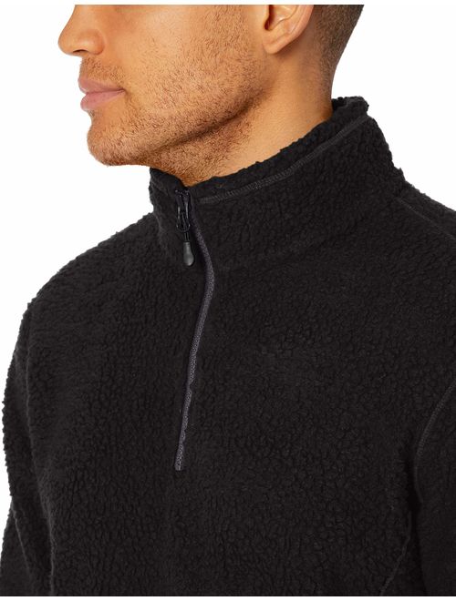 Amazon Essentials Men's Sherpa Fleece Quarter-Zip Pullover