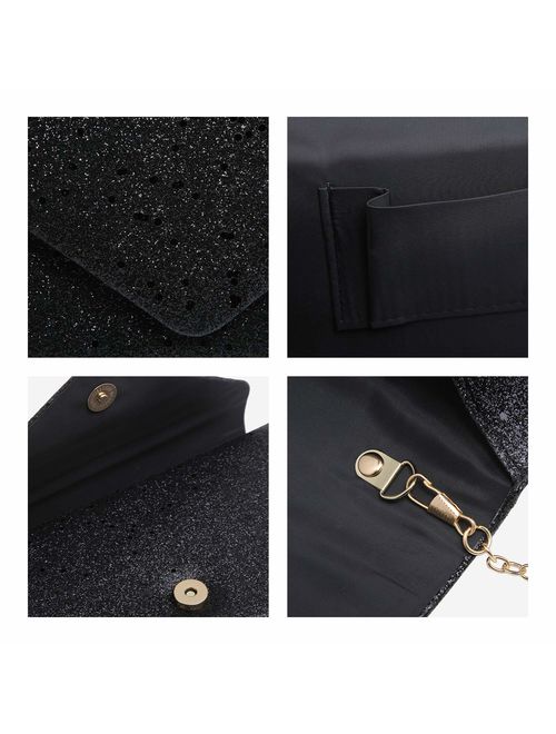 DASEIN Women Glistening Evening Clutch Bags Formal Party Clutches Wedding Purses Cocktail Prom Clutches
