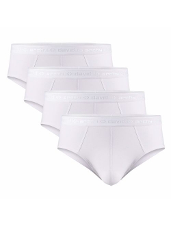 Men's 4 Pack Micro Modal Separate Pouch Briefs with Fly