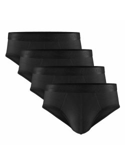 4 Pack Men's Micro Modal Underwear Soft Comfy Briefs
