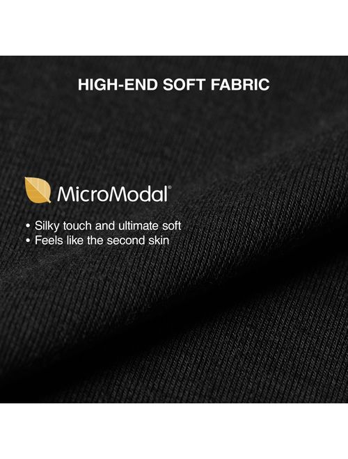 DAVID ARCHY 4 Pack Men's Ultra Soft Comfy Rib Micro Modal Briefs