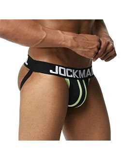 JOCKMAIL Mens Sexy Underwear Sexy Bikini Jockstrap Underwear for Men G-String Thong