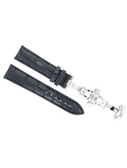 17 18 19 20 21 22 23 24MM Leather Band Strap Clasp for BAUME Mercier Watch 2B