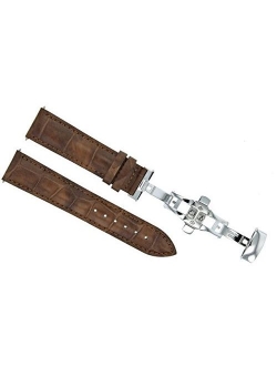 17 18 19 20 21 22 23 24MM Leather Band Strap Clasp for BAUME Mercier Watch 2B