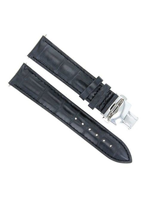 17 18 19 20 21 22 23 24MM Leather Band Strap Clasp for BAUME Mercier Watch 2B