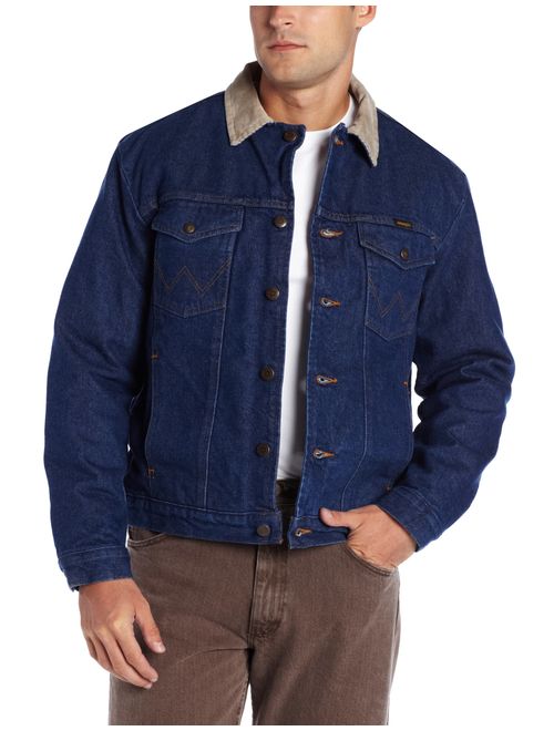 Buy Wrangler Men's Regular Blanket Lined Denim Jacket online Topofstyle