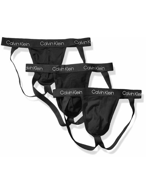 Calvin Klein Men's Underwear Breathable Cotton Mesh Jock Straps 3 Pack