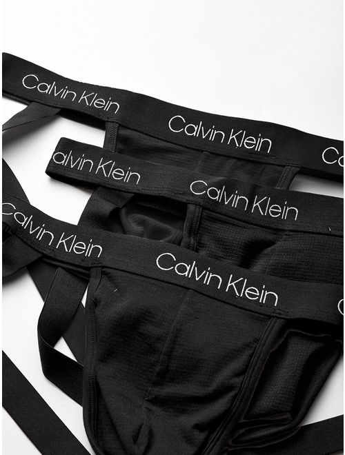 Calvin Klein Men's Underwear Breathable Cotton Mesh Jock Straps 3 Pack
