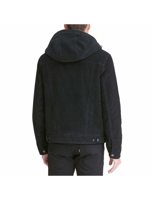 Levi's Men's Corduroy Sherpa Hooded Trucker Jacket