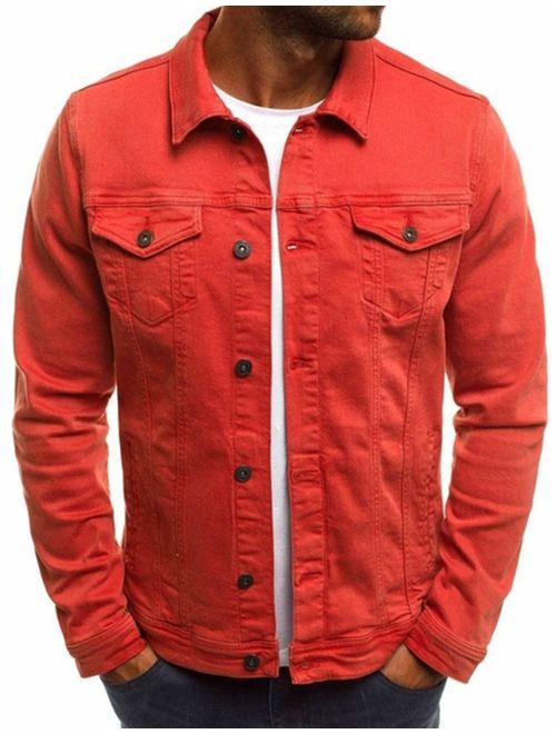 Men's and Women's Cozy Regular Fit Utility Pocket Overshirt Long Sleeve Slim Fit Button Up Denim Field Shirt Jacket
