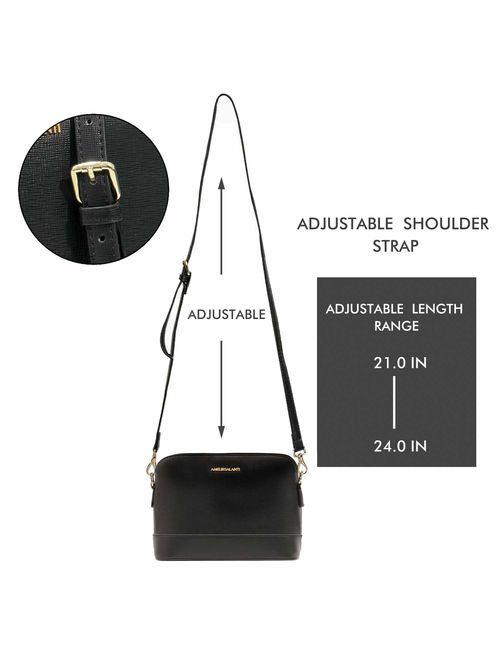Crossbody Bags for Women, Lightweight Medium Dome Purses and Handbags with Adjustable Strap and Golden Hardwares