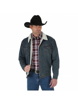 Men's Western Style Lined Denim Jacket