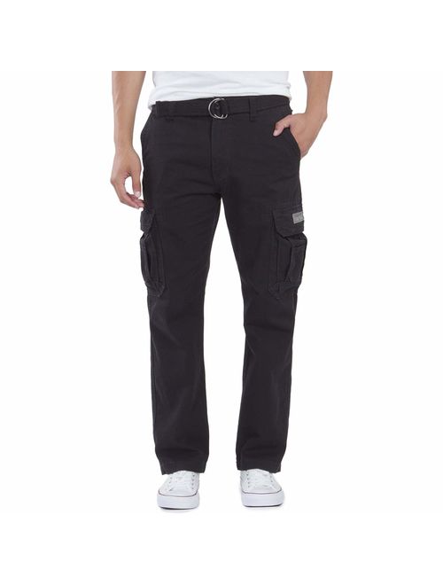 UNIONBAY Black Cotton Solid Cargo Relaxed Fit Pant