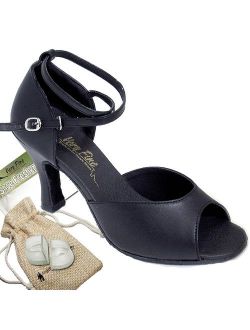Women's Ballroom Dance Shoes Tango Wedding Salsa Shoes 6012EB Comfortable-Very Fine 2.5" [Bundle of 5]