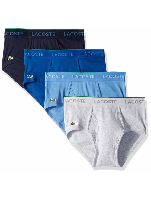 Lacoste Men's 100% Cotton Underwear Brief, Multipack
