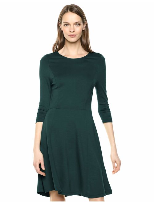 Buy Lark & Ro Women's Three Quarter Sleeve Knit Fit and Flare Dress online  | Topofstyle