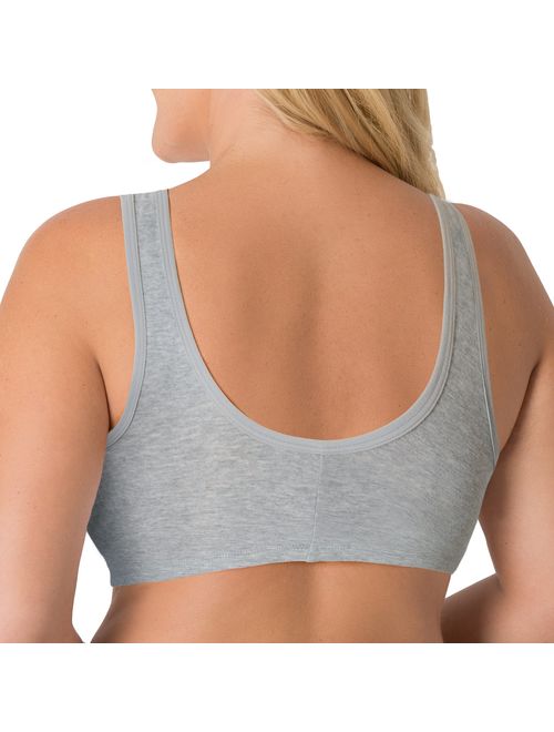 Fruit Of The Loom Comfort Front Close Sport Bra with Mesh Straps Bra