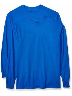 Men's DryBlend Adult Long Sleeve Crew Neck T-Shirt, 2-Pack
