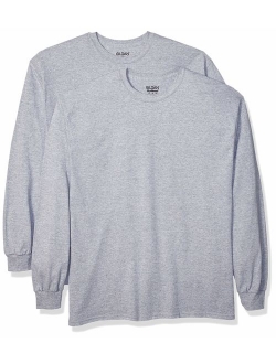 Men's DryBlend Adult Long Sleeve Crew Neck T-Shirt, 2-Pack