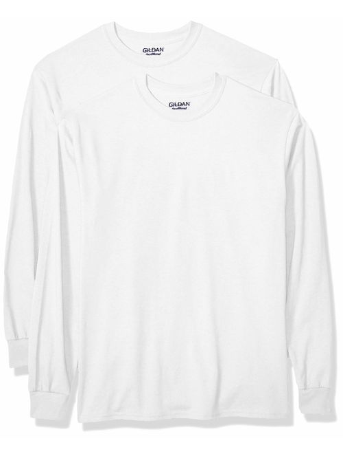 Gildan Men's DryBlend Adult Long Sleeve Crew Neck T-Shirt, 2-Pack
