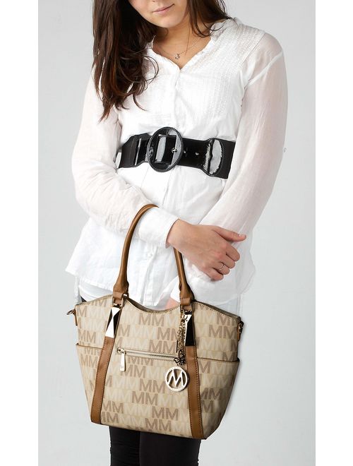 MKF Collection Mia K Collection Crossbody Shoulder Handbag for Women, PU Leather Pocketbook Top-Handle Purse Tote-Satchel Bag