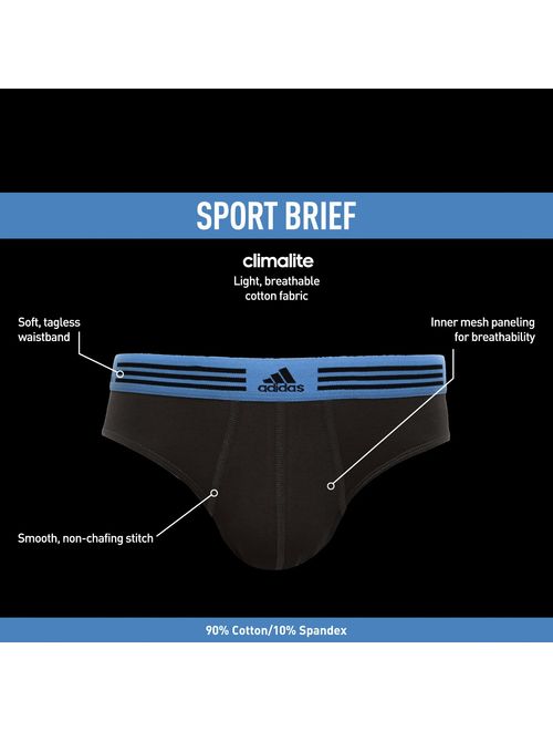 adidas Men's Athletic Stretch Brief (3-Pack)