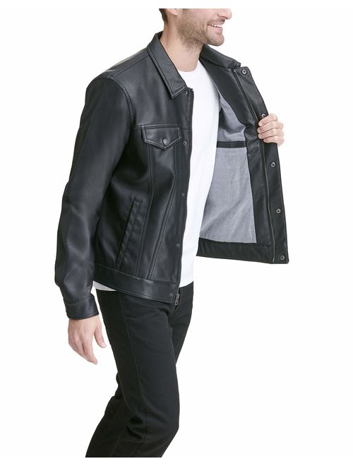 Buy Levi's Men's Faux Leather Classic Trucker Jacket online | Topofstyle