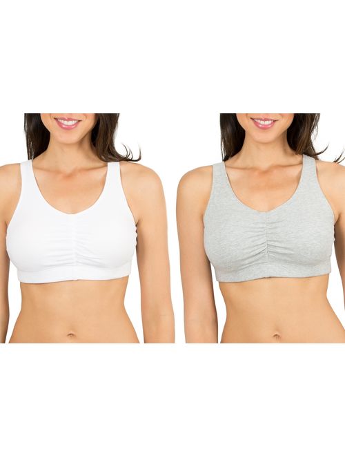 Fruit of the Loom Women's Sport Bra with Cookies (Pack of 2)