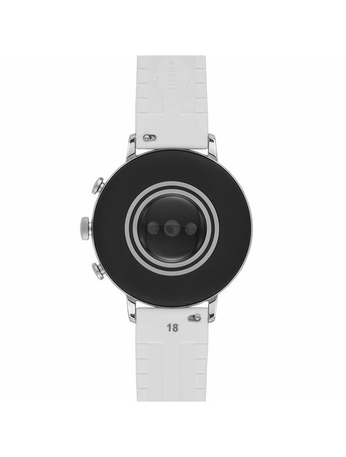 black stainless steel touchscreen smartwatch