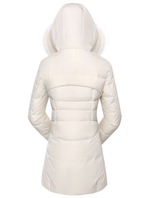 Orolay Women's Down Jacket with Faux Fur Trim Hood