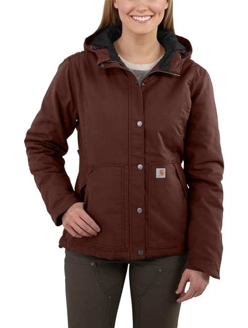 Carhartt Women's Full Swing Cryder Quick Duck Jacket, Mineral Red, XX-Large