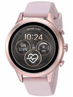 Women's Access Runway Stainless Steel Silicone Smart Watch, Color: Rose gold-tone (Model: MKT5048)