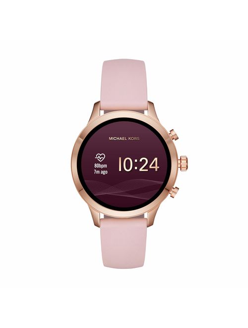 Michael Kors Women's Access Runway Stainless Steel Silicone Smart Watch, Color: Rose gold-tone (Model: MKT5048)